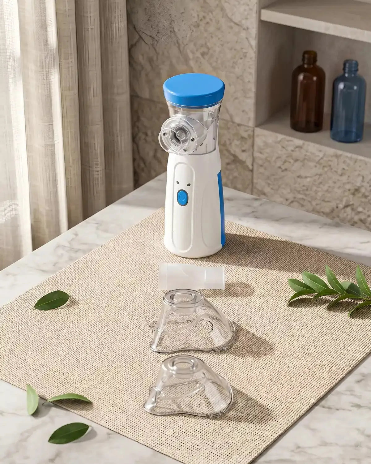 Portable Mesh Nebulizer – medical inhaler – in-use lifestyle demonstration