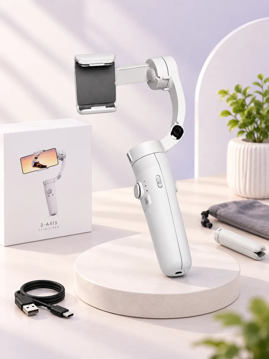 ASVON M1 3-Axis Smartphone Gimbal Stabilizer with Tripod Stand