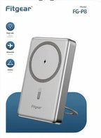 Fitgear FG-P8 10000mAh magnetic wireless power bank with digital display and stand