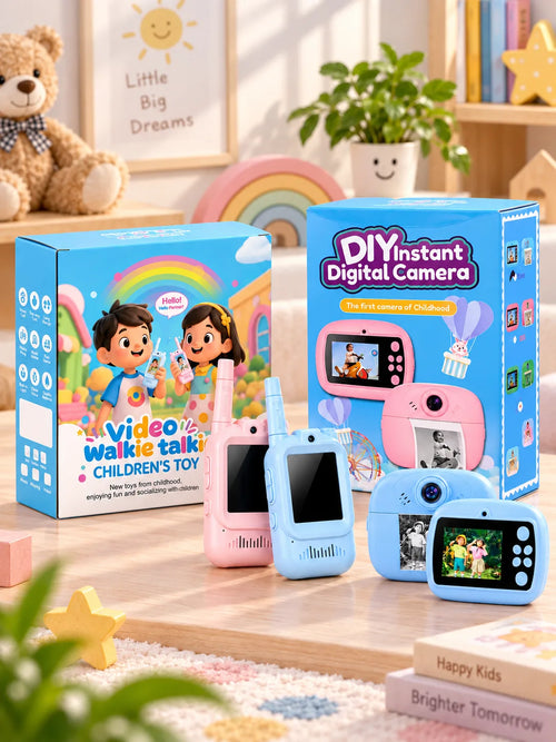 Kids Fun & Adventure Combo – Instant Print Camera + Video Walkie Talkie